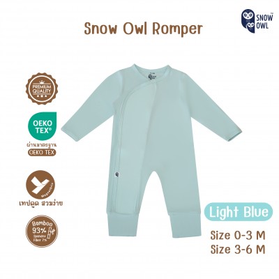 Snow Owl เสื้อผ้าเด็ก ชุด Romper แขน-ขายาว เด็ก 3-6 เดือน - Light Blue